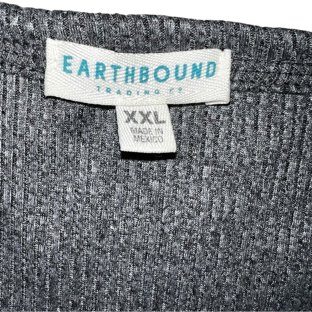 Earthbound XXL Gray Ribbed Top - Picture 5 of 7